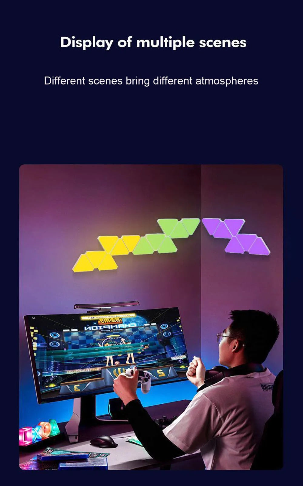 WLAN-LED-RGB-anpassbare Dreieckslampen