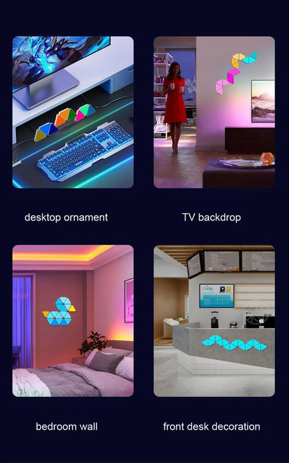 WLAN-LED-RGB-anpassbare Dreieckslampen