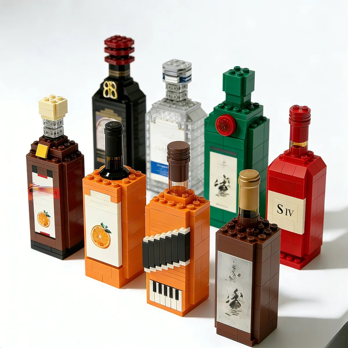 Mini Bar Brick Bottles